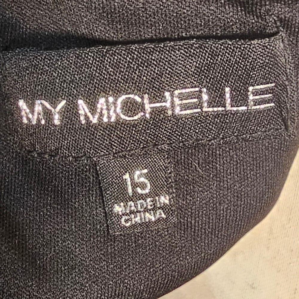 Floral Embroidered Black Dress By My Michelle. Black Fully Embroidered - Picture 8 of 14